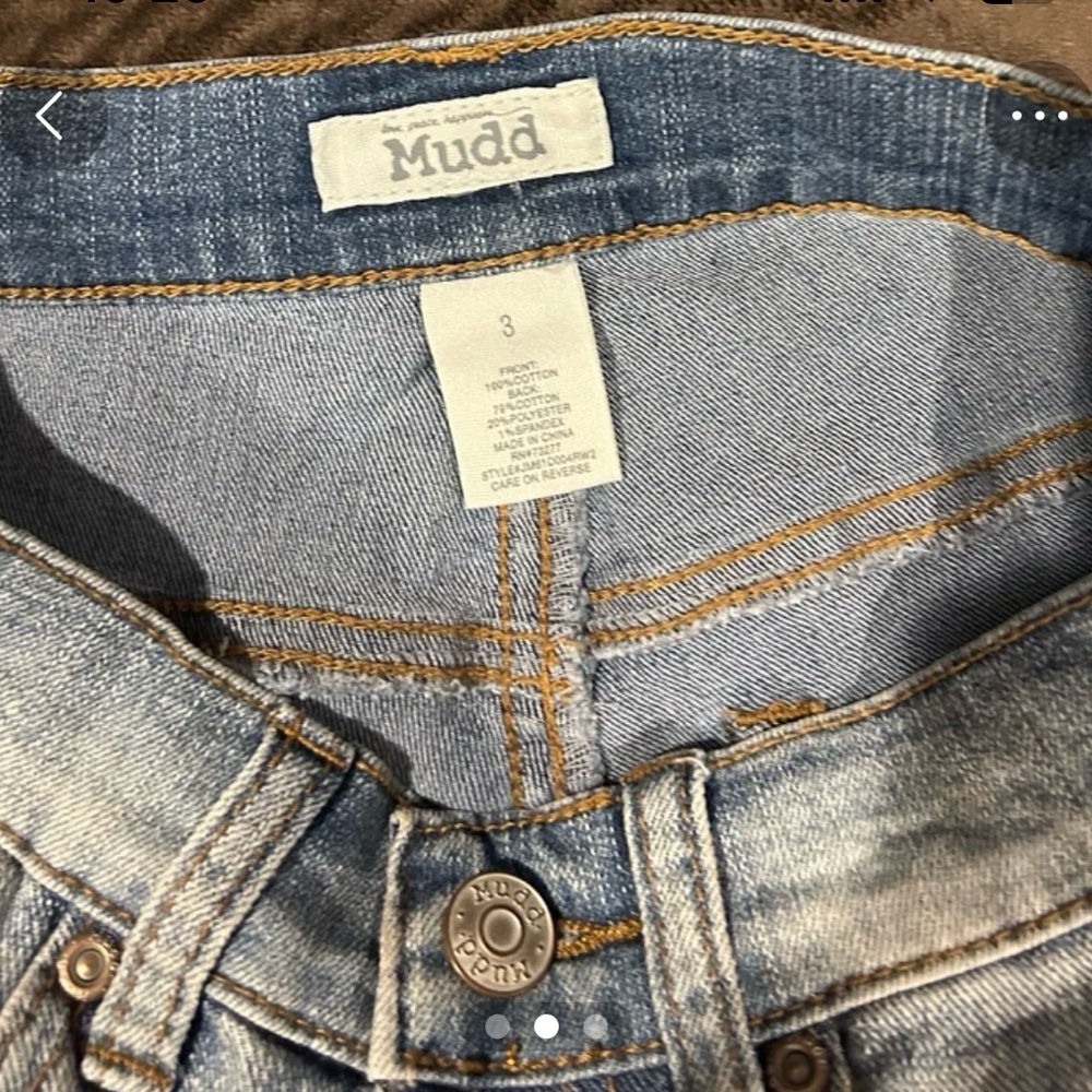 Mudd Denim Cutoff Shorts Blue Jean Frayed Hem Size 3